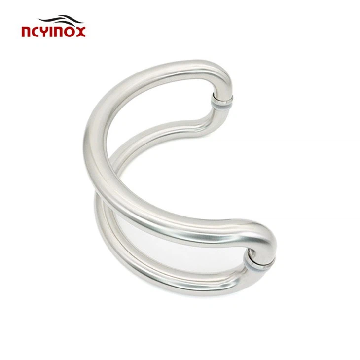 Aluminium Door C Shape Pull Handle With Ends Bended Round