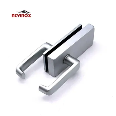 Segondè Kalite Biwo Aliminyòm Pòt Kare Manch Lock Pou Enteryè Glass Pòt